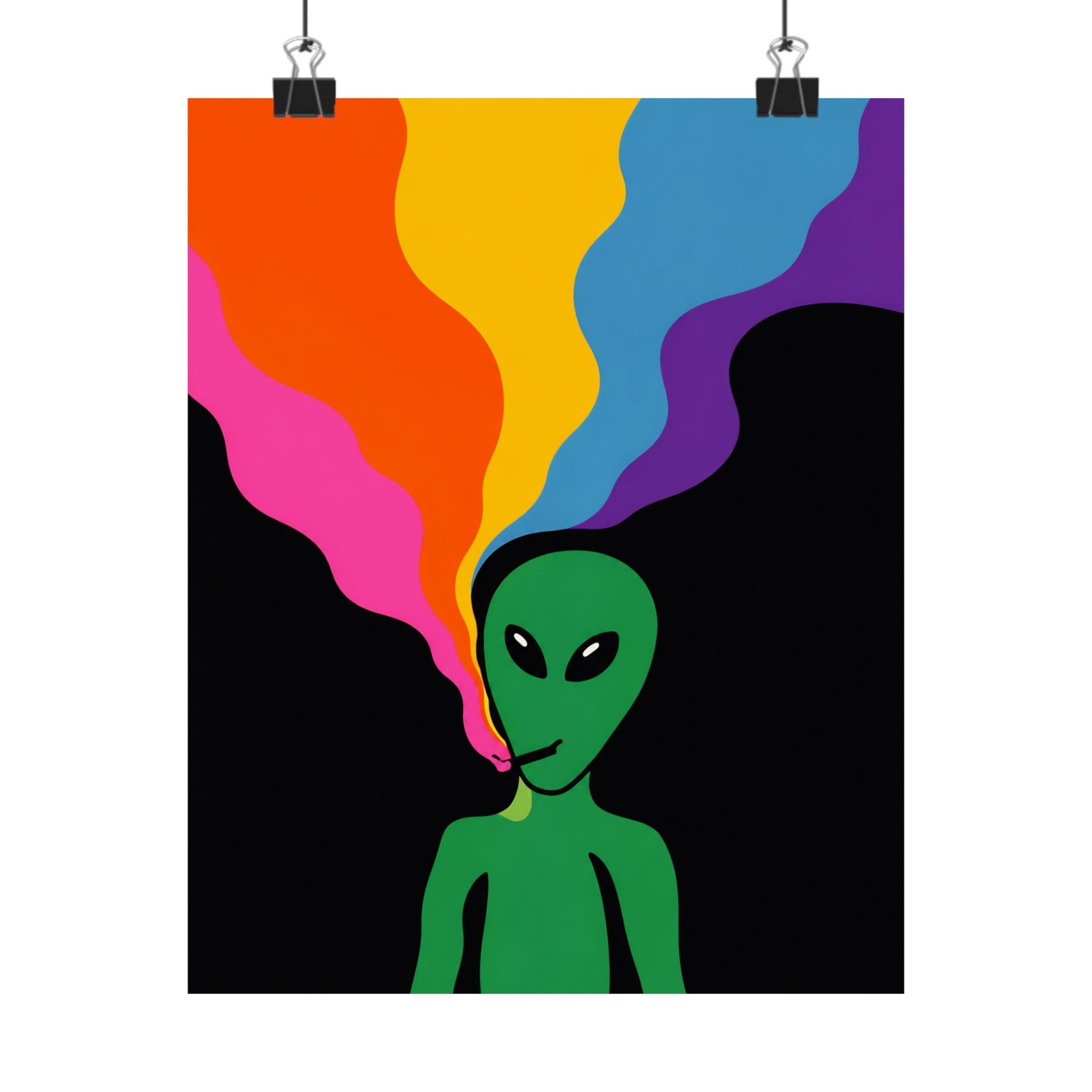 Psychedelic Alien Poster | Matte Vertical Poster