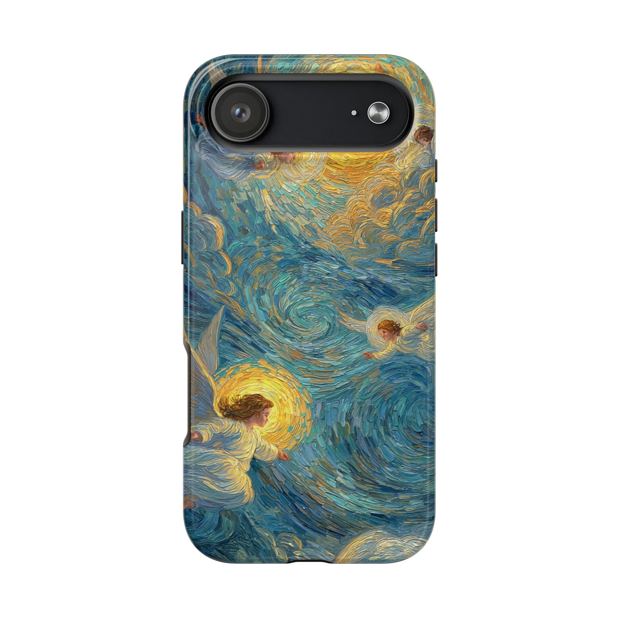 Van Gogh Inspired Angel Phone Case Celestial Heaven Aesthetic iPhone 17 16 15 Christian Angel Artwork Samsung Case Spiritual Phone Case