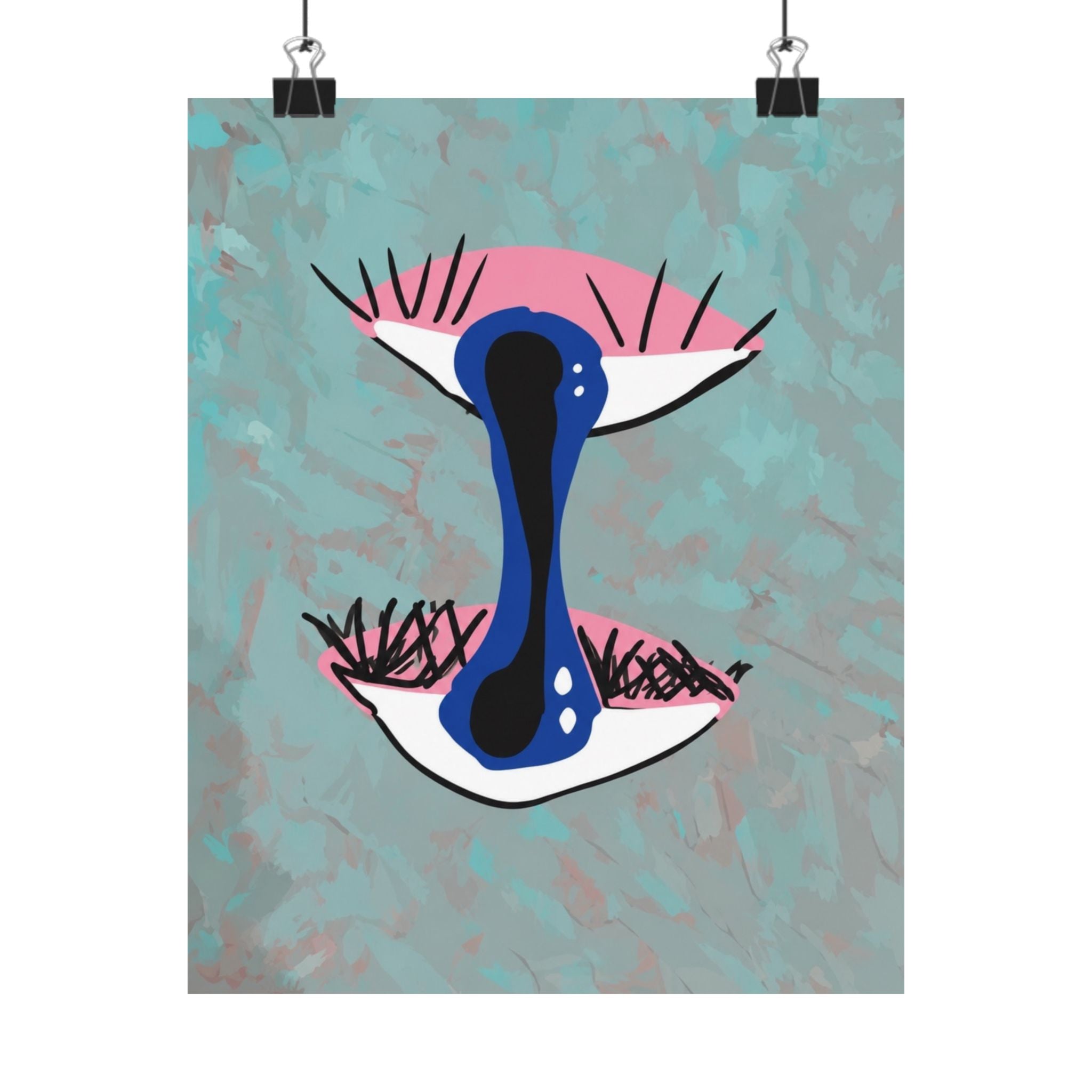 Surreal Dripping Eye Matte Poster | Abstract Pop Art Print