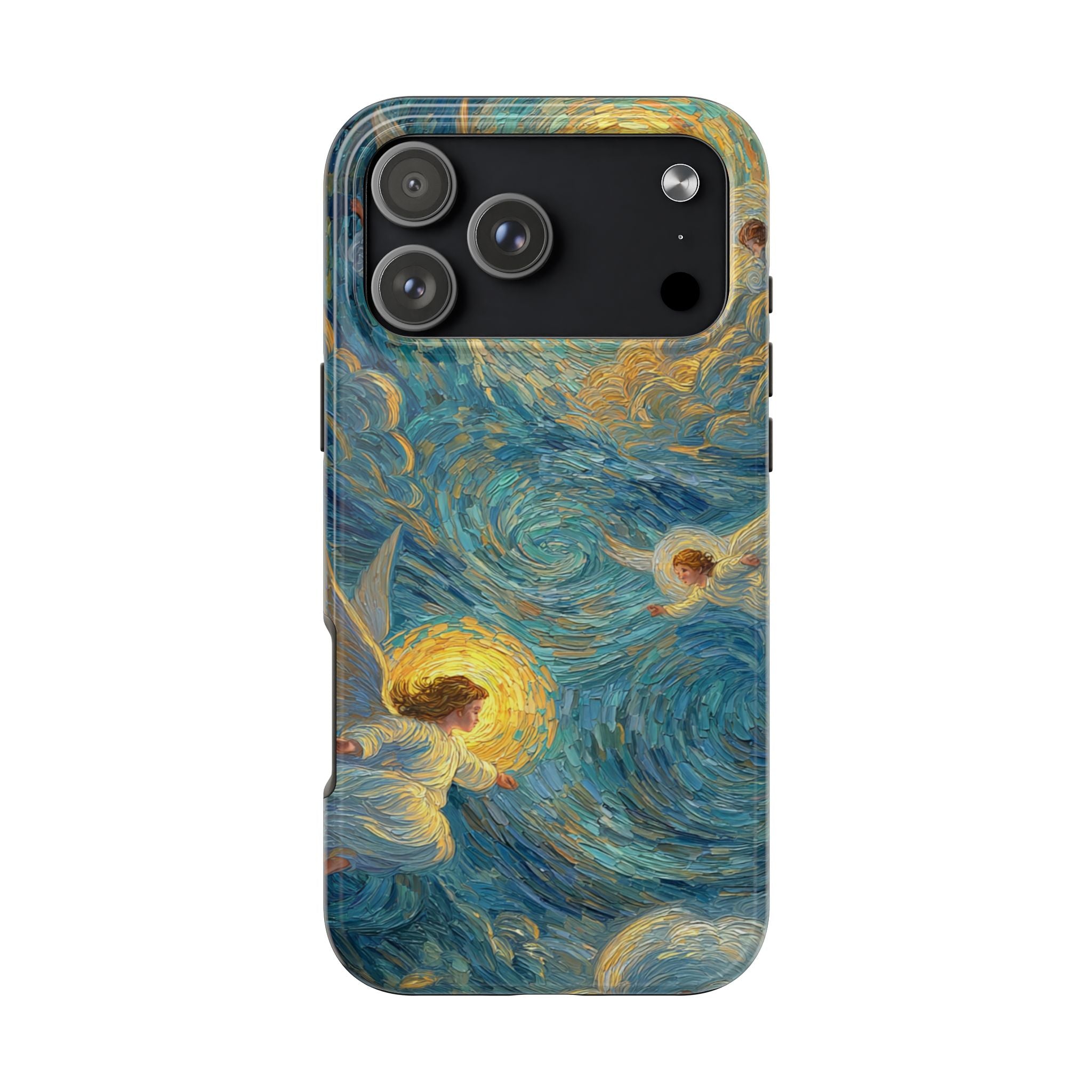 Van Gogh Inspired Angel Phone Case Celestial Heaven Aesthetic iPhone 17 16 15 Christian Angel Artwork Samsung Case Spiritual Phone Case