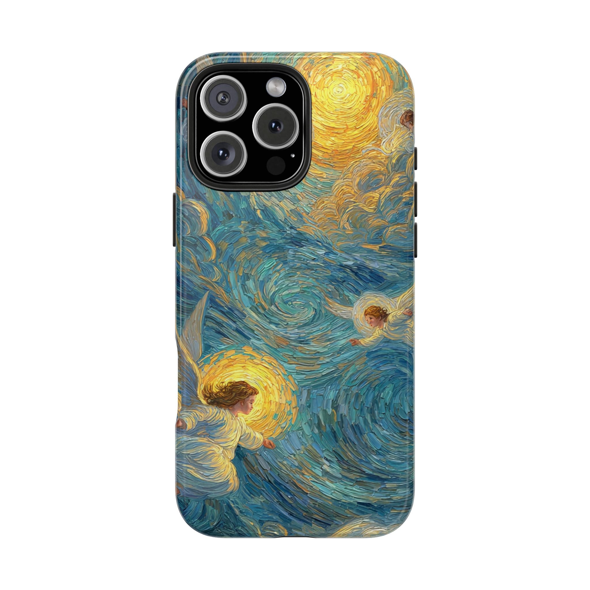 Van Gogh Inspired Angel Phone Case Celestial Heaven Aesthetic iPhone 17 16 15 Christian Angel Artwork Samsung Case Spiritual Phone Case