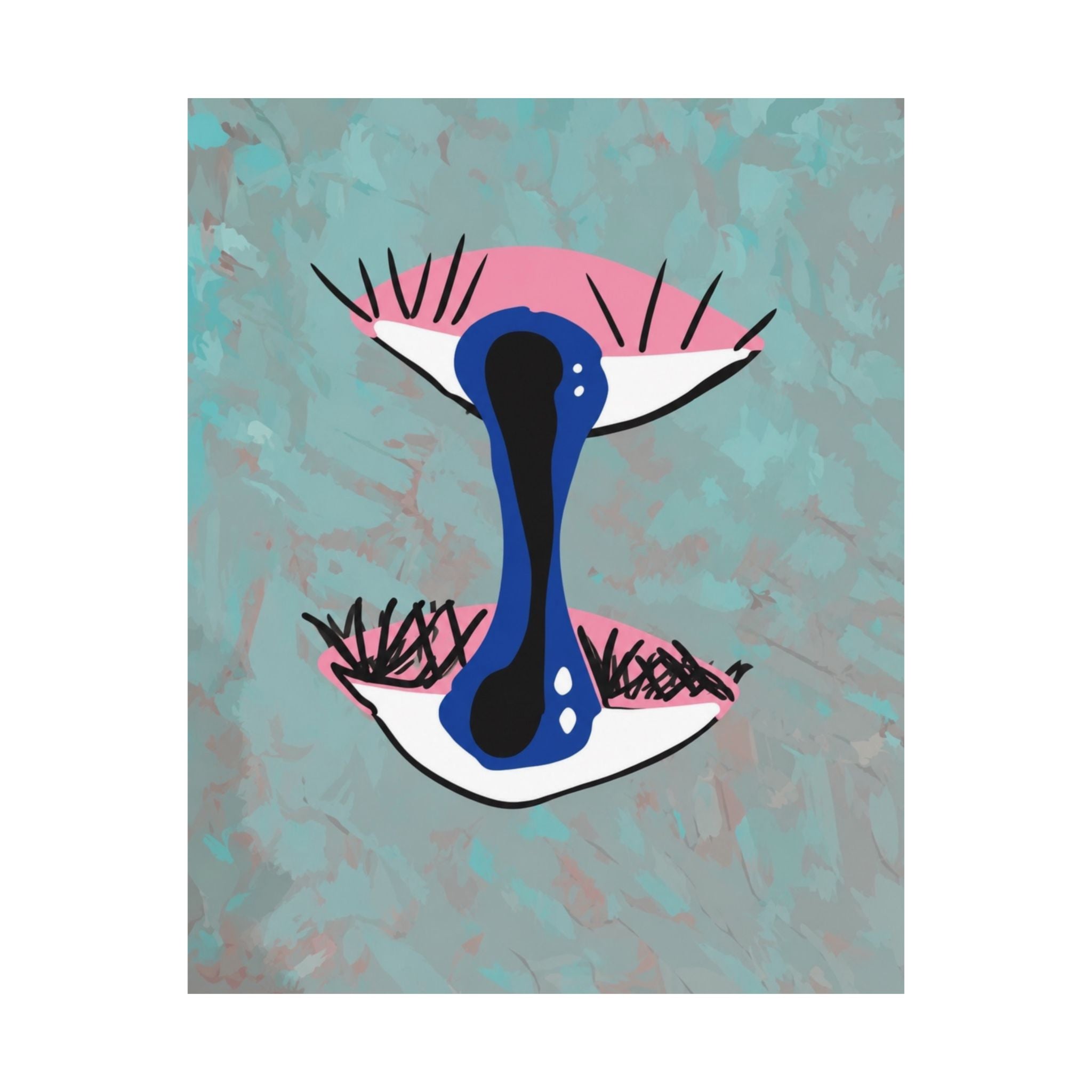 Surreal Dripping Eye Matte Poster | Abstract Pop Art Print