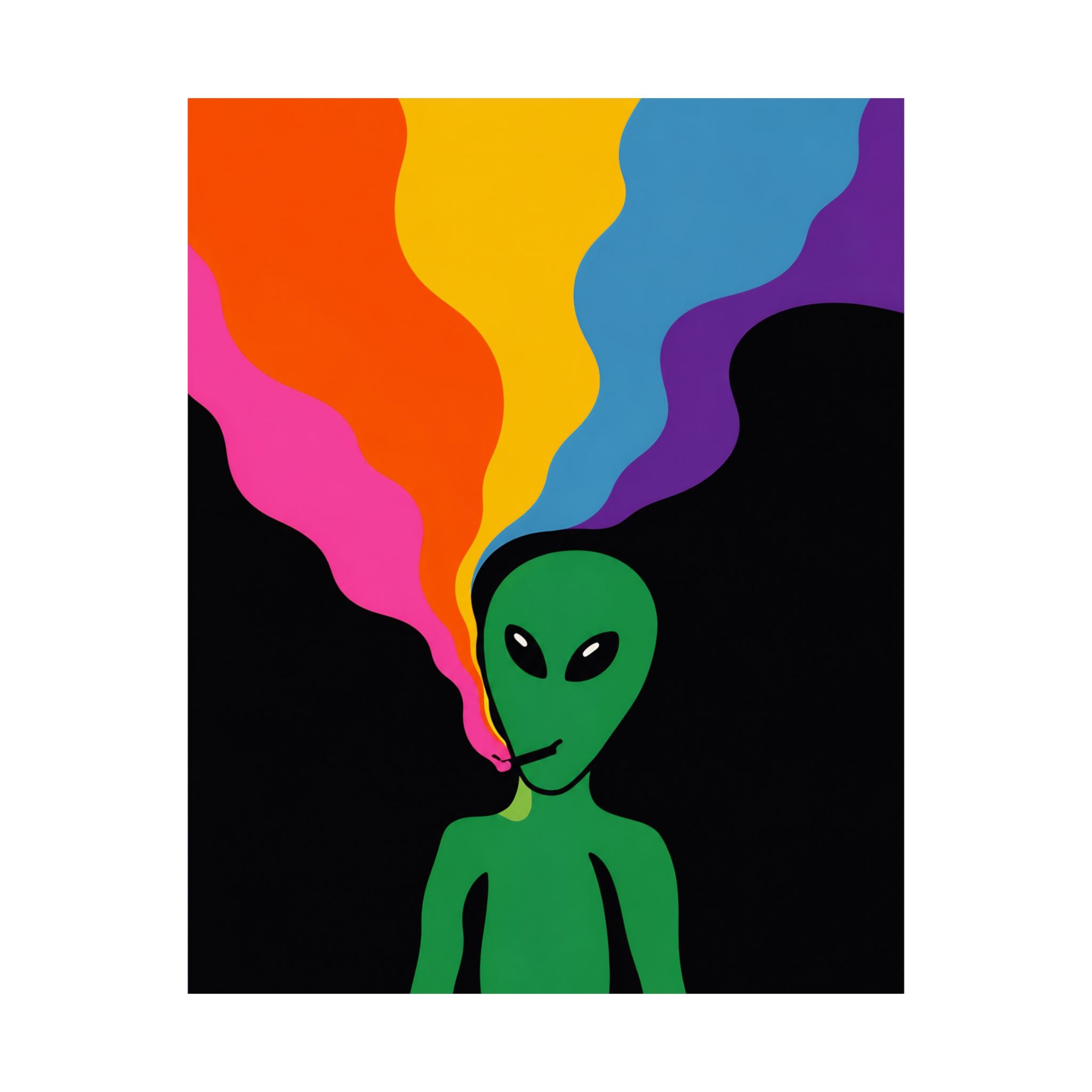 Psychedelic Alien Poster | Matte Vertical Poster