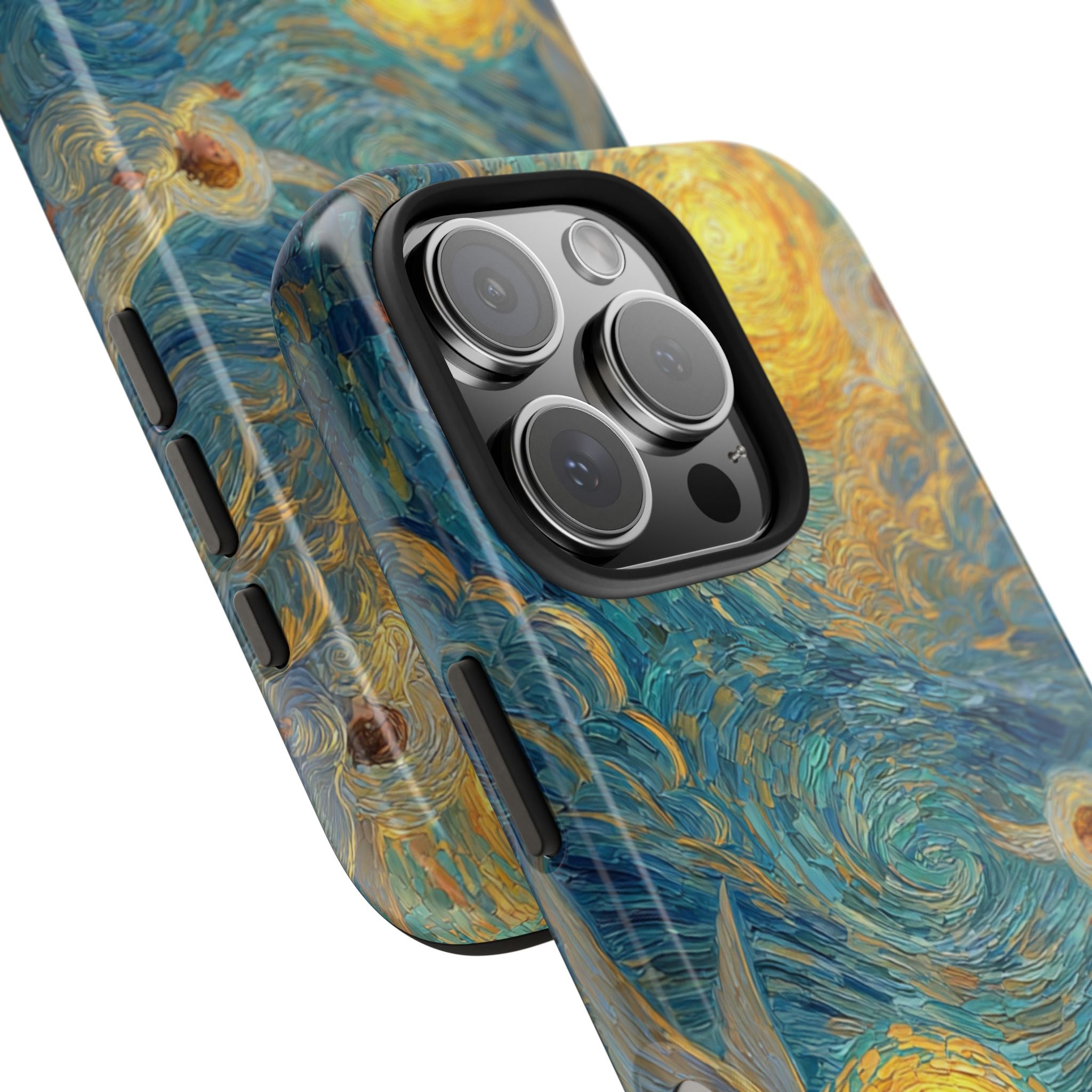 Van Gogh Inspired Angel Phone Case Celestial Heaven Aesthetic iPhone 17 16 15 Christian Angel Artwork Samsung Case Spiritual Phone Case