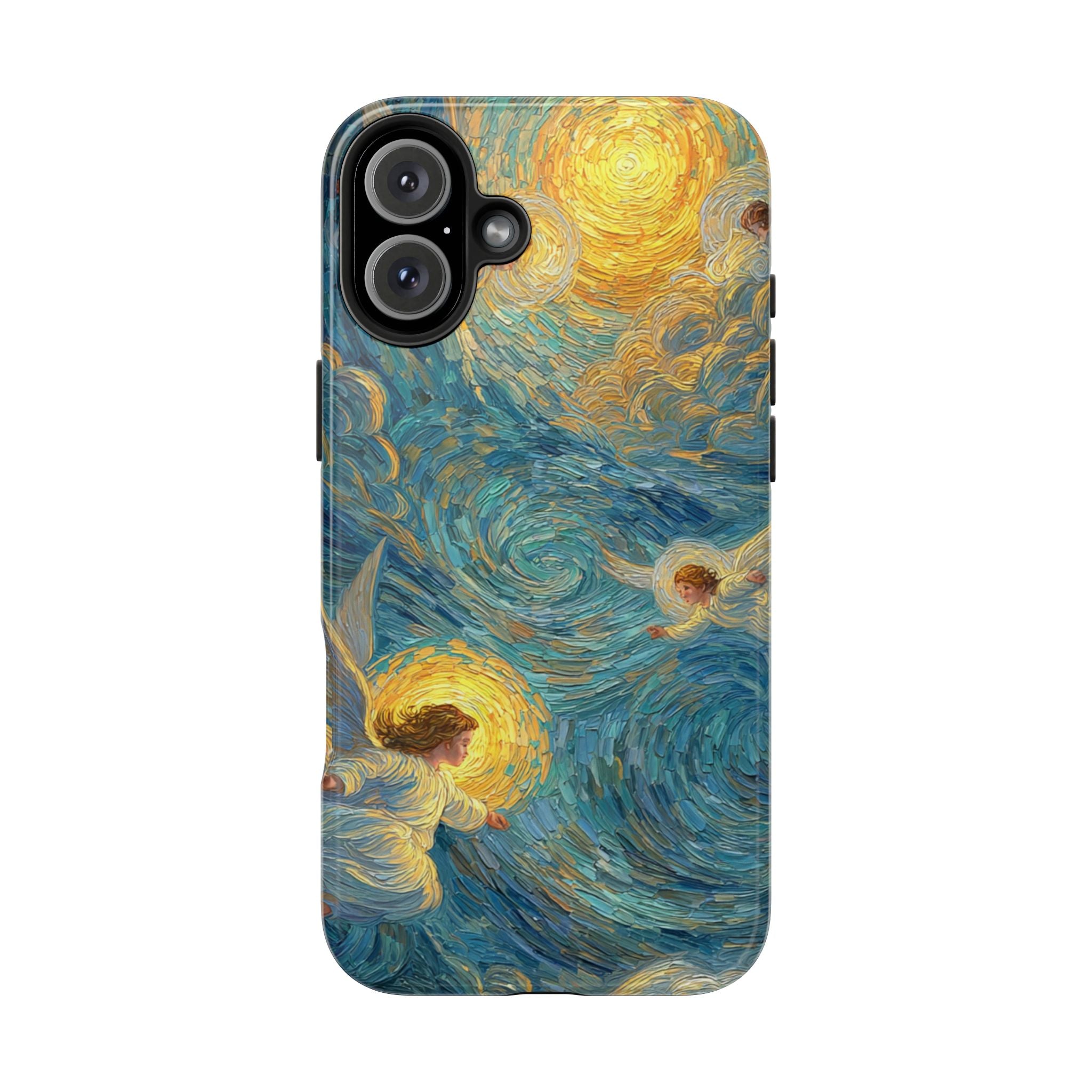 Van Gogh Inspired Angel Phone Case Celestial Heaven Aesthetic iPhone 17 16 15 Christian Angel Artwork Samsung Case Spiritual Phone Case