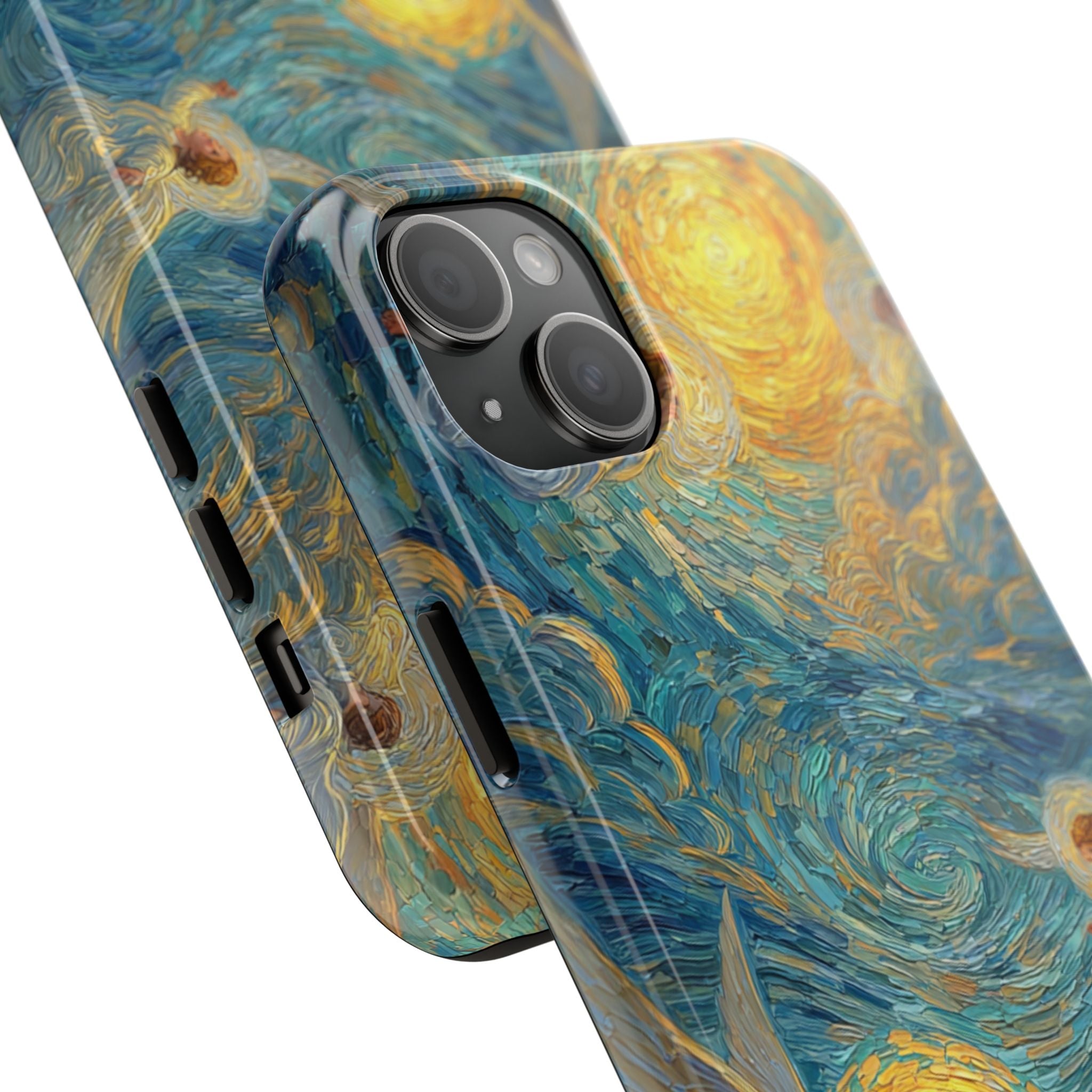 Van Gogh Inspired Angel Phone Case Celestial Heaven Aesthetic iPhone 17 16 15 Christian Angel Artwork Samsung Case Spiritual Phone Case