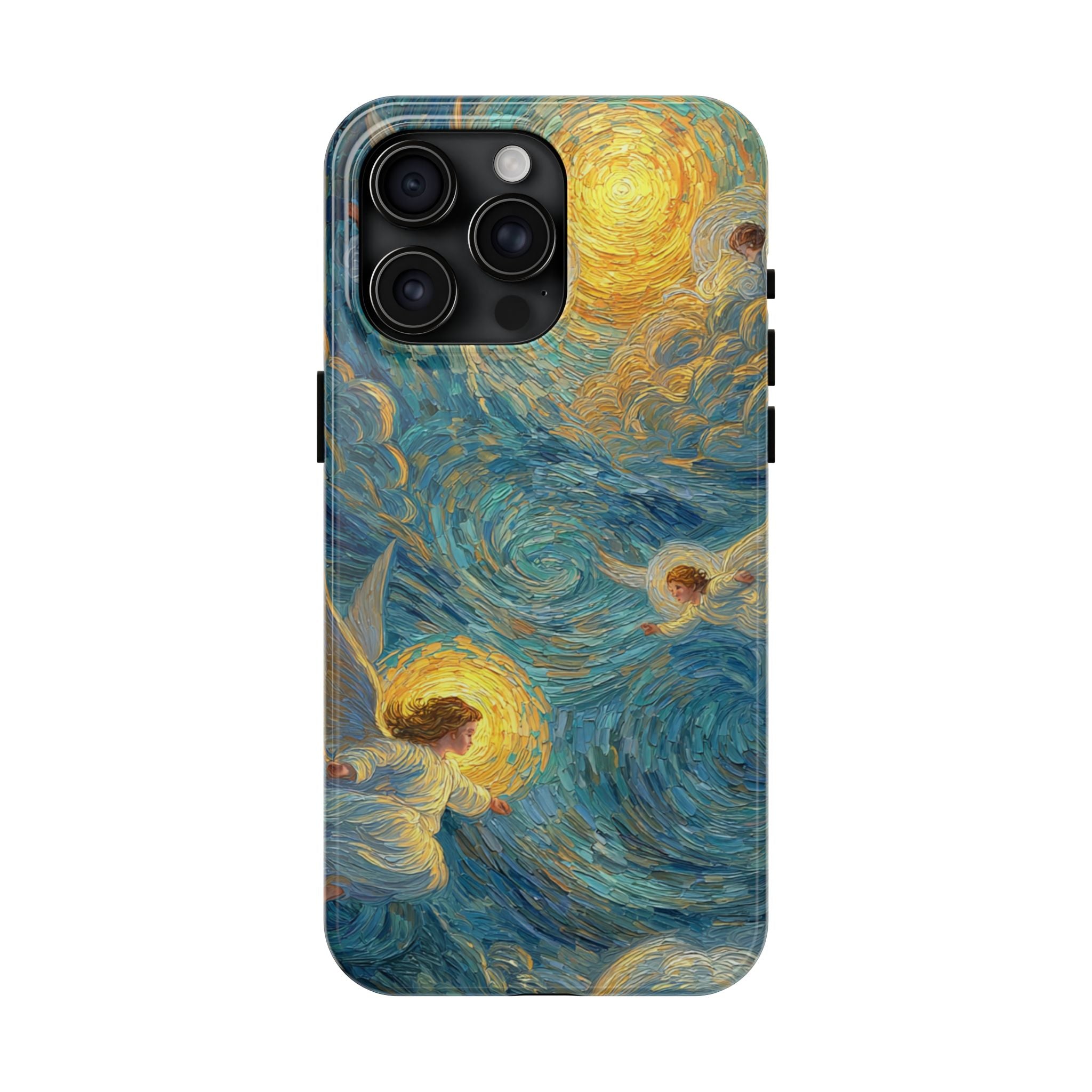 Van Gogh Inspired Angel Phone Case Celestial Heaven Aesthetic iPhone 17 16 15 Christian Angel Artwork Samsung Case Spiritual Phone Case