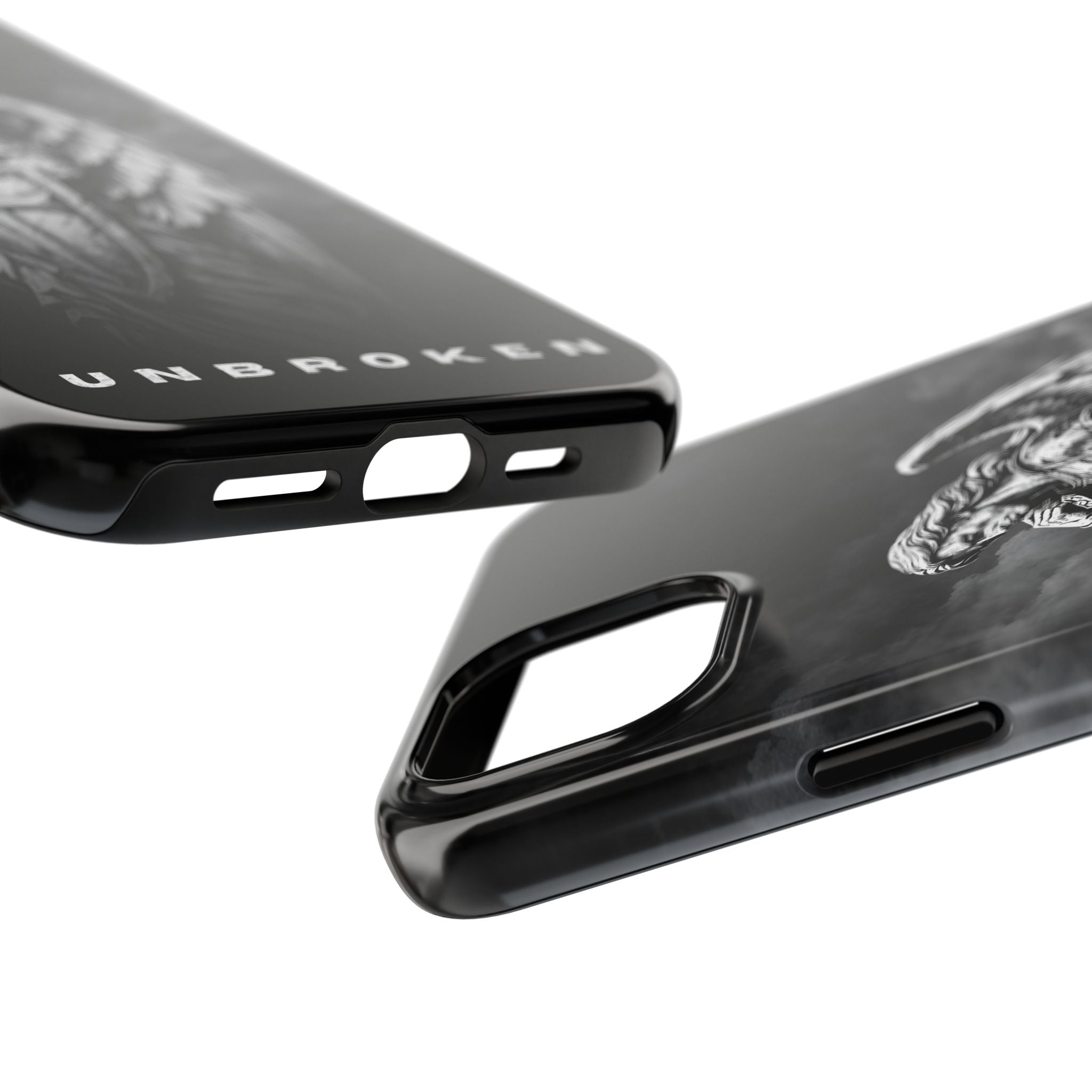 Archangel Phone Case Black & White Angel Warrior iPhone 17 16 15 14 13 Case Faith Inspired Protective Case Gothic Christian Phone Cover