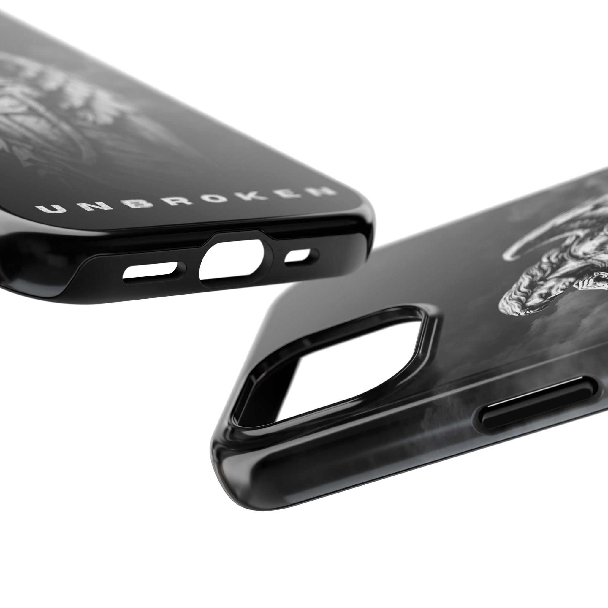 Archangel Phone Case Black & White Angel Warrior iPhone 17 16 15 14 13 Case Faith Inspired Protective Case Gothic Christian Phone Cover