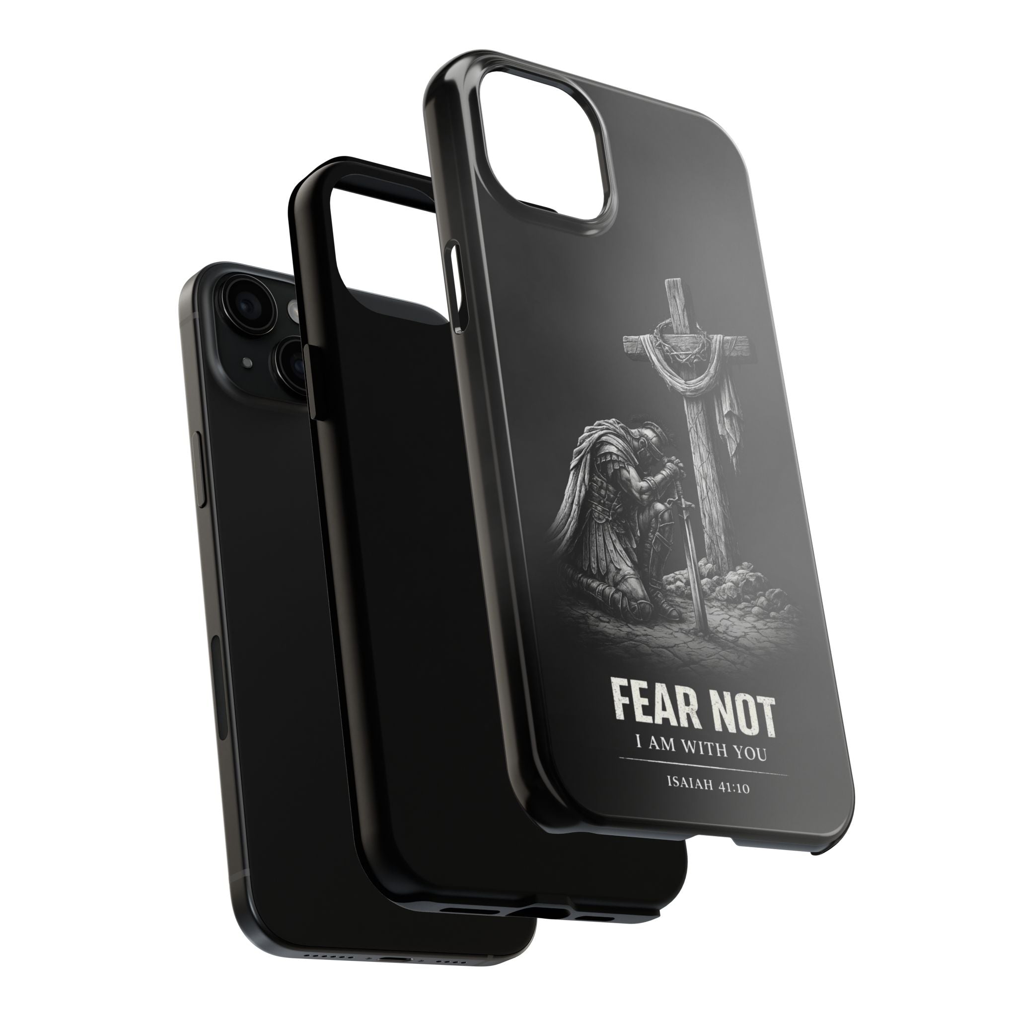 Warrior Faith iPhone 17 16 15 14 13 Case Isaiah 41:10 Scripture Case Christian Pro Max Case Strength Motivational Christian iPhone Case