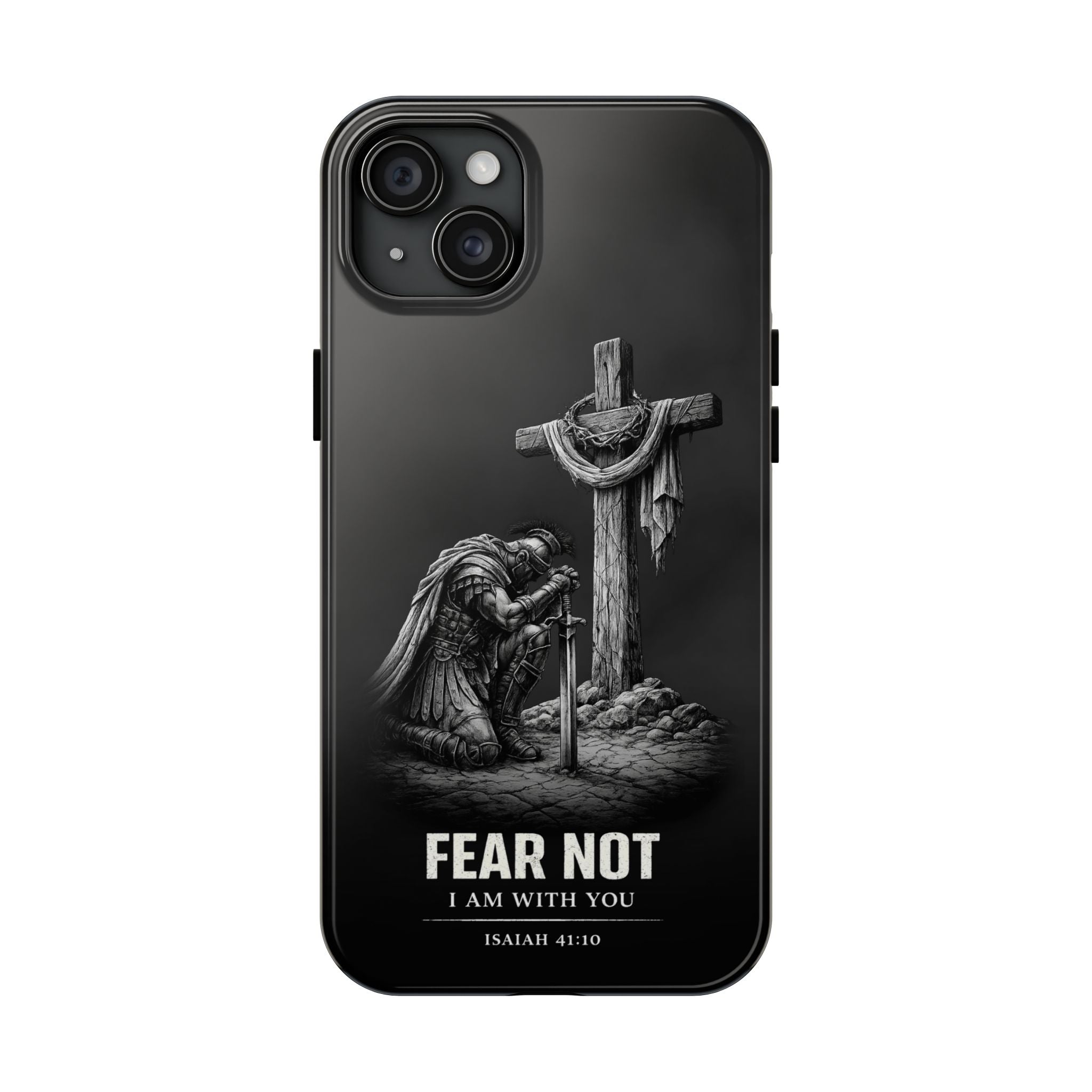 Warrior Faith iPhone 17 16 15 14 13 Case Isaiah 41:10 Scripture Case Christian Pro Max Case Strength Motivational Christian iPhone Case