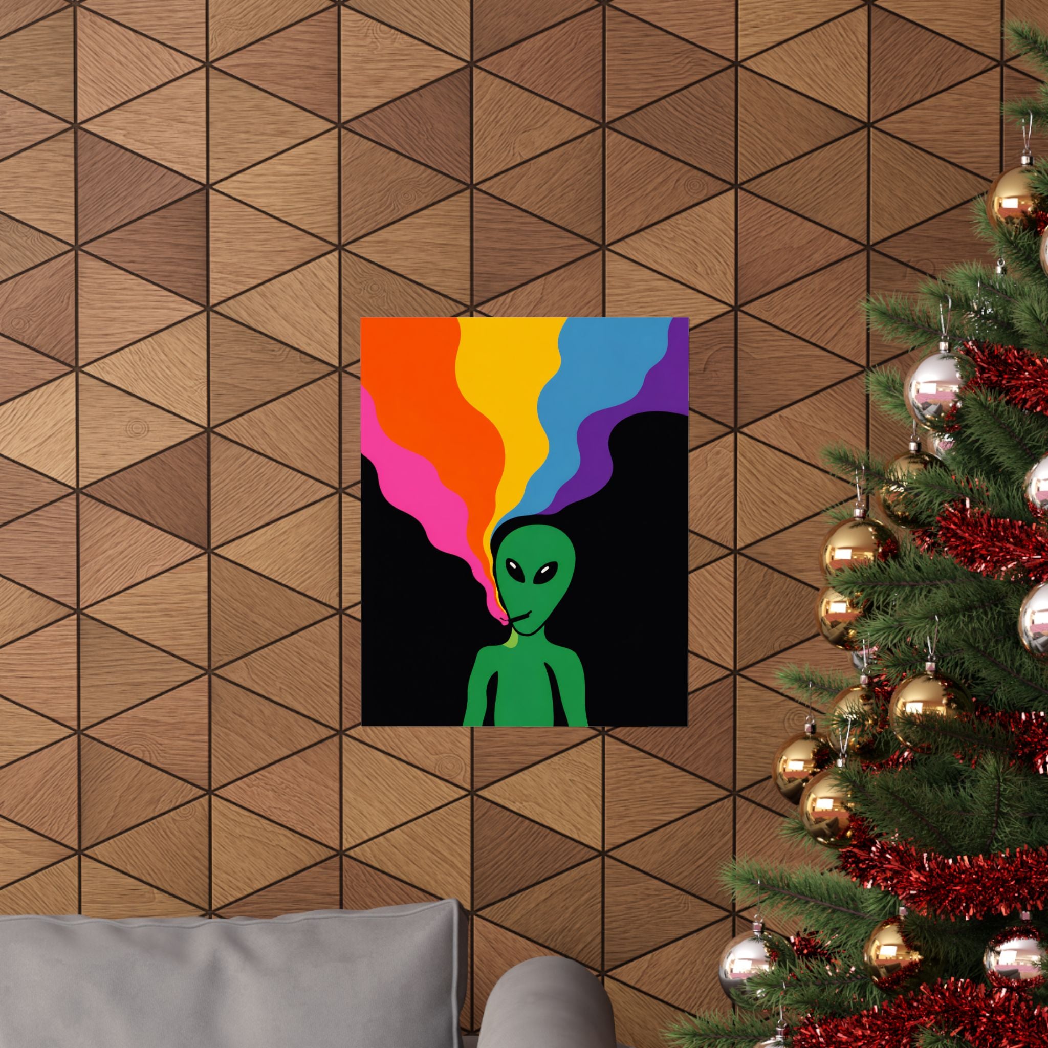 Psychedelic Alien Poster | Matte Vertical Poster