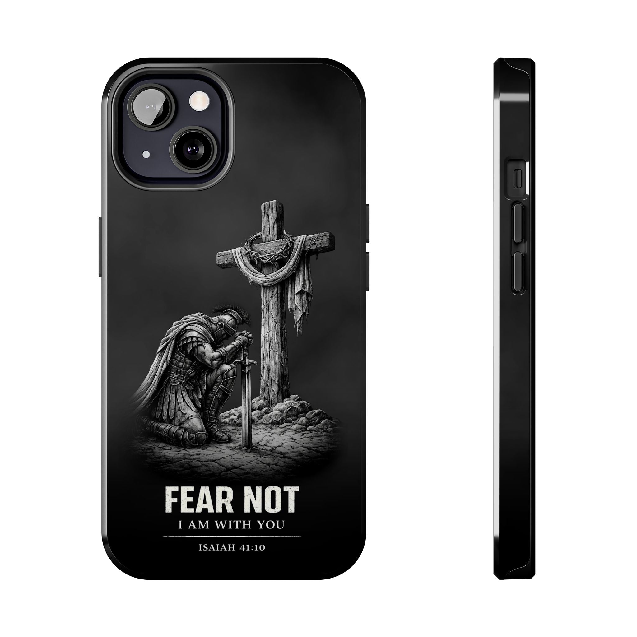 Warrior Faith iPhone 17 16 15 14 13 Case Isaiah 41:10 Scripture Case Christian Pro Max Case Strength Motivational Christian iPhone Case