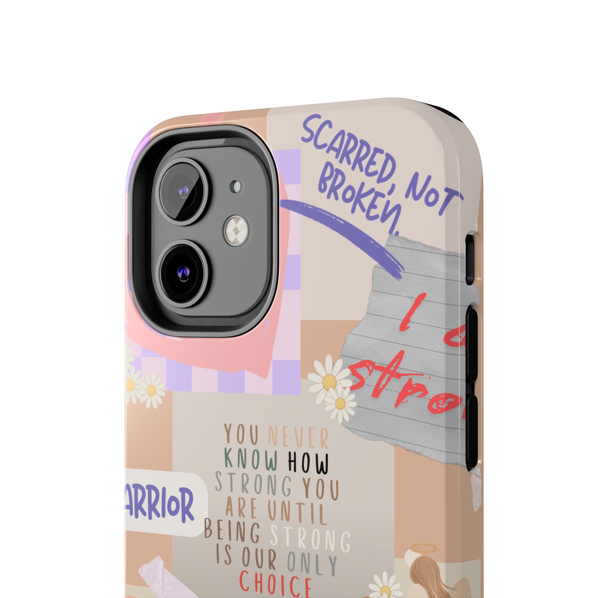 CHD Heart iPhone Case Pro Max Healing Collage Tough iPhone Case 17 16 15 14 13 12 11 mental health, encouragement, pastel stickers