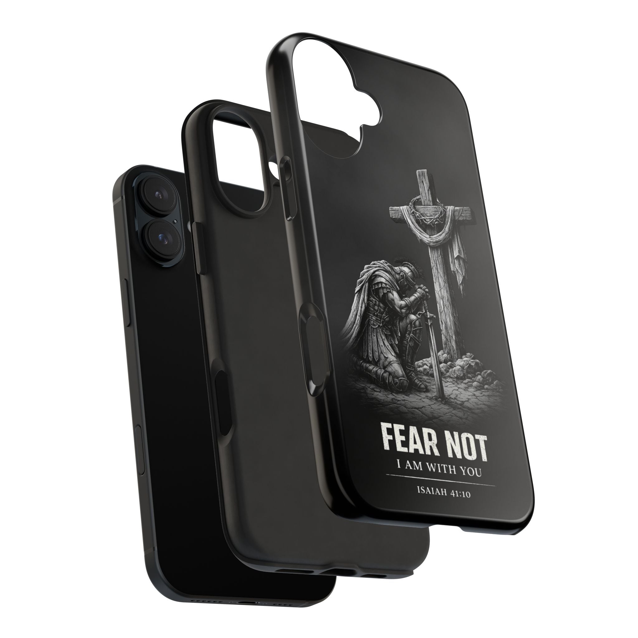 Warrior Faith iPhone 17 16 15 14 13 Case Isaiah 41:10 Scripture Case Christian Pro Max Case Strength Motivational Christian iPhone Case