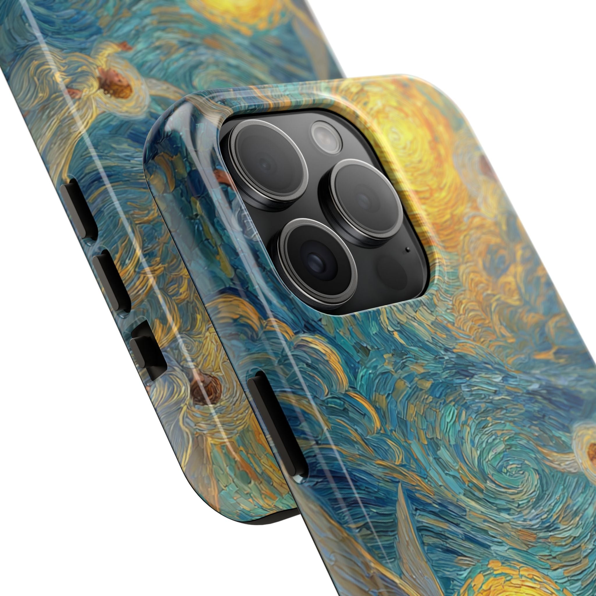 Van Gogh Inspired Angel Phone Case Celestial Heaven Aesthetic iPhone 17 16 15 Christian Angel Artwork Samsung Case Spiritual Phone Case