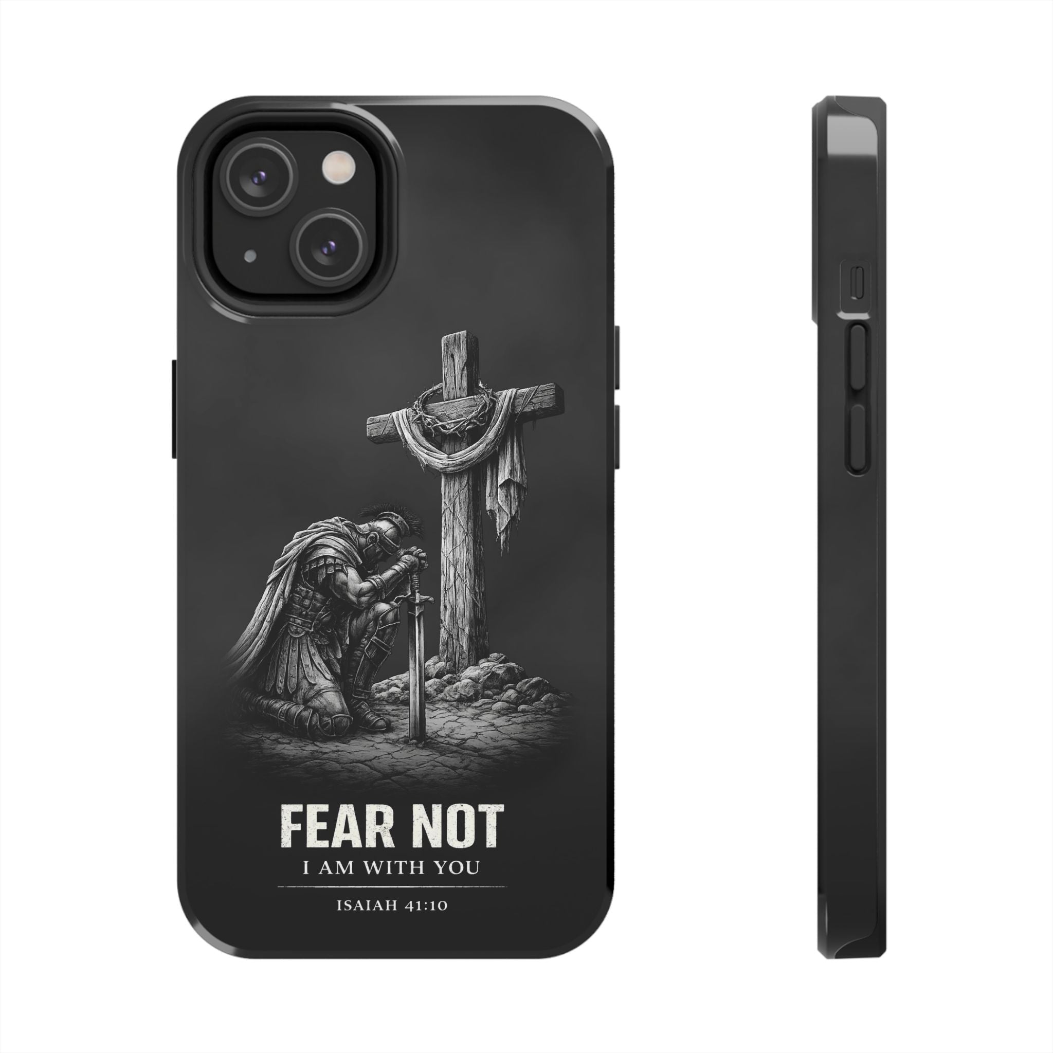 Warrior Faith iPhone 17 16 15 14 13 Case Isaiah 41:10 Scripture Case Christian Pro Max Case Strength Motivational Christian iPhone Case