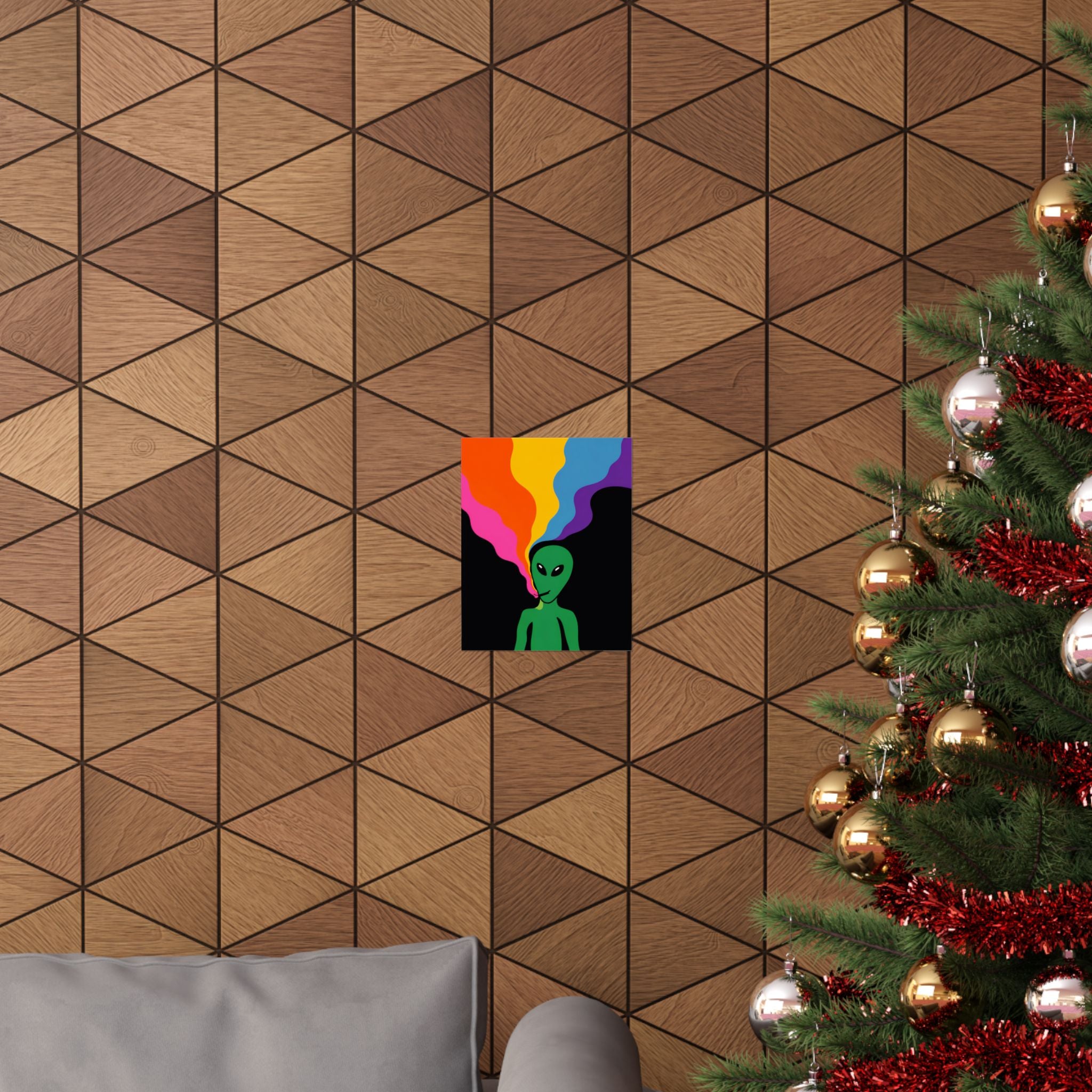 Psychedelic Alien Poster | Matte Vertical Poster