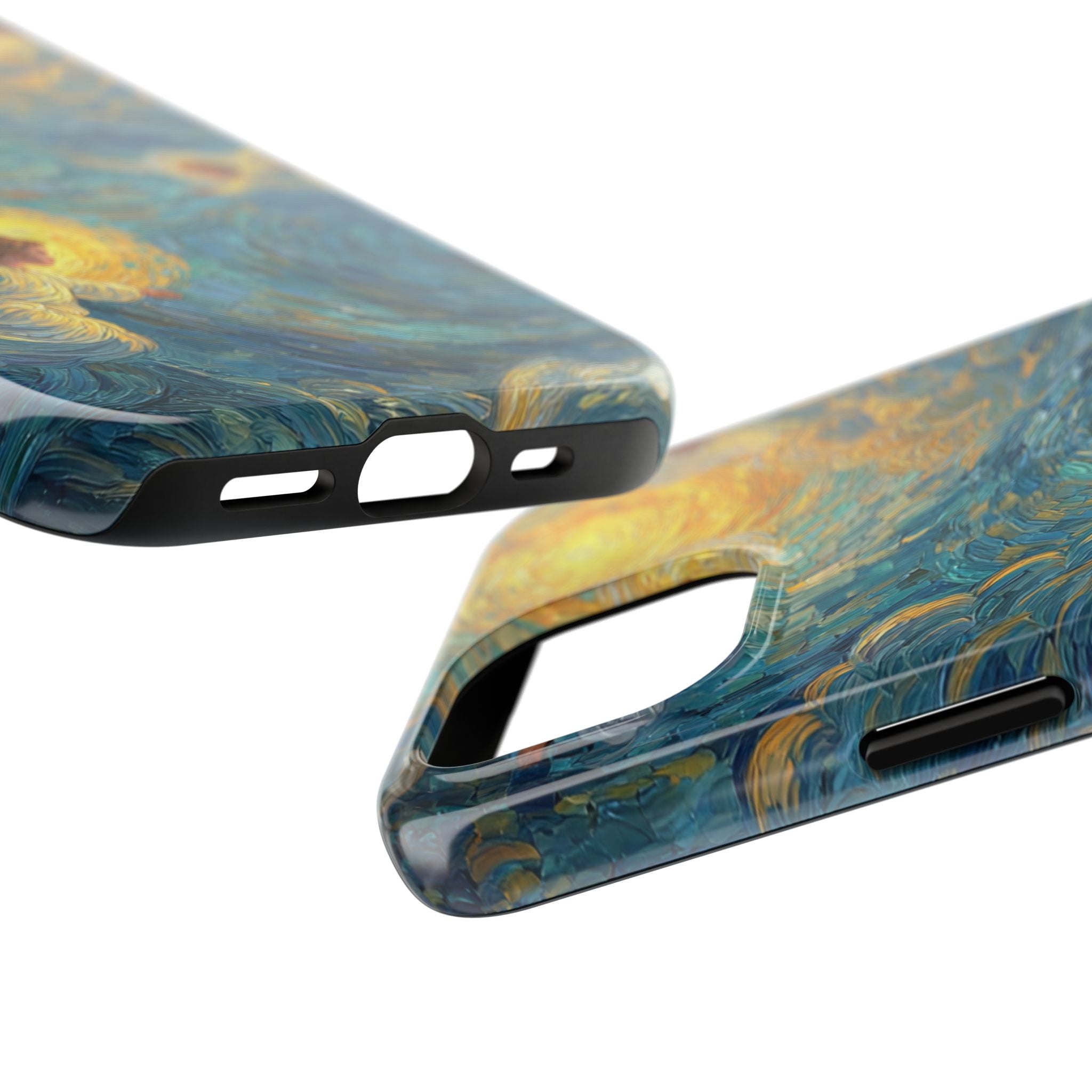 Van Gogh Inspired Angel Phone Case Celestial Heaven Aesthetic iPhone 17 16 15 Christian Angel Artwork Samsung Case Spiritual Phone Case
