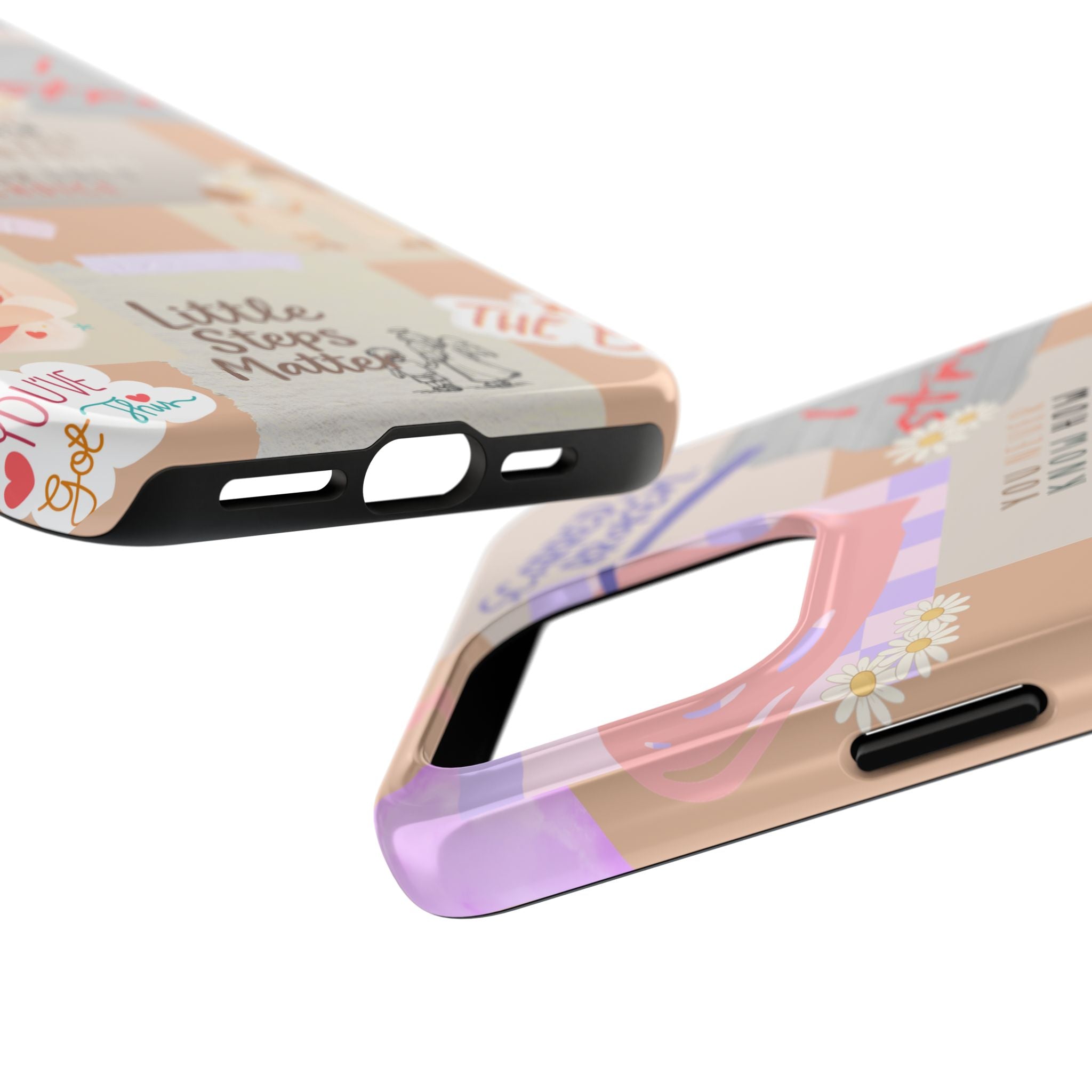 CHD Heart iPhone Case Pro Max Healing Collage Tough iPhone Case 17 16 15 14 13 12 11 mental health, encouragement, pastel stickers